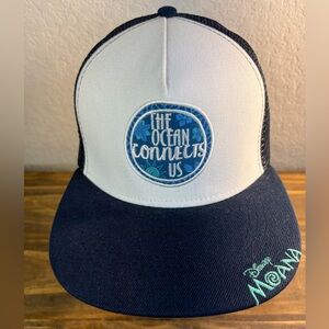 Hawaiian Airlines Disney MOANA The Ocean Connects Us Mesh Snapback Hat Cap NWOT